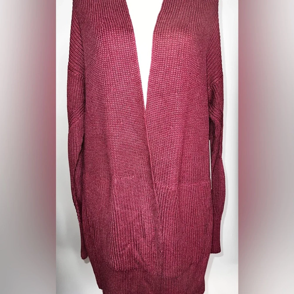 🩷NWT LULULEMON CASHLU SWEATER WRAP IN HEATHERED MULLED WINE M/L - Picture 8 of 15